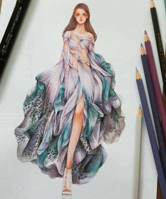 服裝設(shè)計 | 馬克筆時裝手繪插畫